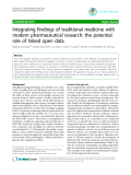 Báo cáo y học: " Integrating findings of traditional medicine with modern pharmaceutical research: the potential role of linked open data"