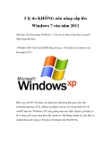 5 lý do KHÔNG nên nâng cấp lên Windows 7 vào năm 2011