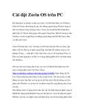 Cài đặt Zorin OS trên PC
