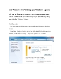 Cài Windows 7 SP1 thông qua Windows Update
