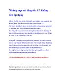Những mẹo sai tăng tốc XP không nên áp dụng
