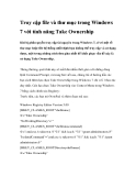 Truy cập file và thư mục trong Windows 7 với tính năng Take Ownership