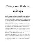 Cháo, canh thuốc trị mất ngủ