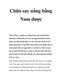 Chữa say nắng bằng Nam dược