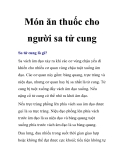 Món ăn thuốc cho người sa tử cung