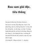 Rau sam giải độc, tiêu thũng
