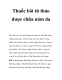 Thuốc bôi từ thảo dược chữa nám da