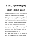 3 bài, 3 phương trị viêm thanh quản