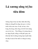 Lá xương sông trị ho tiêu đờm