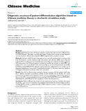 Báo cáo y học: "Diagnostic accuracy of pattern differentiation algorithm based on Chinese medicine theory: a stochastic simulation study"
