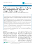 Báo cáo y học: "Resilience of refugees displaced in the developing world: a qualitative analysis of strengths and struggles of urban refugees in Nepal"