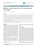 Báo cáo y học: "Biphasic synovial sarcoma in the cervical spine: Case report"