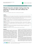 Báo cáo y học: "Altered muscular activation during prone hip extension in women with and without low back pain"
