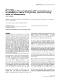 Báo cáo y học: " Resuscitation of hemorrhagic shock with normal saline versus lactated Ringer’s: effects on oxygenation, extravascular lung water, and hemodynamics"