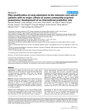 Báo cáo y học: "Risk stratification of early admission to the intensive care unit of patients with no major criteria of severe community-acquired pneumonia: development of an international prediction rule"