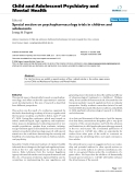 Báo cáo y học: "Special section on psychopharmacology trials in children and adolescents"
