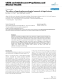 Báo cáo y học: "The ethics of psychopharmacological research in legal minors"