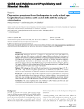 Báo cáo y học: "Depressive symptoms from kindergarten to early school age: longitudinal associations with social skills deficits and peer victimization"