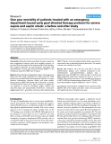Báo cáo y học: "One year mortality of patients treated with an emergency department based early goal directed therapy protocol for severe sepsis and septic shock: a before and after study"