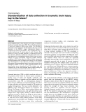 Báo cáo y học: "Standardisation of data collection in traumatic brain injury: key to the future"