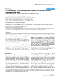 Báo cáo y học: "Capnometry in suspected pulmonary embolism with positive D-dimer in the field"