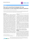 Báo cáo y học: "New and conventional strategies for lung recruitment in acute respiratory distress syndrome"