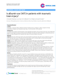 Báo cáo y học: "Is albumin use SAFE in patients with traumatic brain injury"