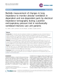 Báo cáo y học: " Bedside measurement of changes in lung impedance to monitor alveolar ventilation in dependent and non-dependent parts by electrical impedance tomography during a positive end-expiratory pressure trial in mechanically ventilated intensive care unit patients"