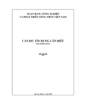 Ngân hàng nông nghiệp - Cán bộ tín dụng cần biết - Những điều cần biết về luật – 1