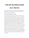 Giải mã căn bệnh lạ hành hạ C.Darwin