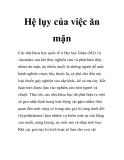Hệ lụy của việc ăn mặn