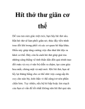 Hít thở thư giãn cơ thể
