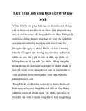 Liệu pháp ánh sáng tiêu diệt virut gây bệnh