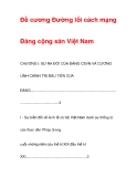 Kiến thức môn đường lối chính trị 1