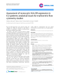 Báo cáo y học: " Assessment of monocytic HLA-DR expression in ICU patients: analytical issues for multicentric flow cytometry studie"