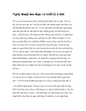Nghệ thuật ẩm thực và triết lý ở đời