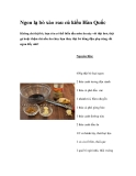 Ngon lạ bò xào rau củ kiểu Hàn Quốc