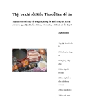 Thịt ba chỉ sốt kiểu Tàu dễ làm dễ ăn