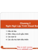 Chương 2 Ngôn Ngữ Lập Trình Visual Basic.Net