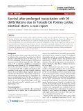 Báo cáo y học: "Survival after prolonged resuscitation with 99 defibrillations due to Torsade De Pointes cardiac electrical storm: a case report"