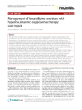 Báo cáo y học: " Management of lercanidipine overdose with hyperinsulinaemic euglycaemia therapy: case report"