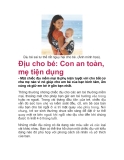 Địu cho bé: Con an toàn, mẹ tiện dụng