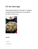 Gà xào chua ngọt