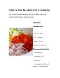 Salad cà chua dưa chuột giòn giòn mát mát