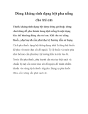 Dùng kháng sinh dạng bột pha uống cho trẻ em
