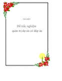 Đề trắc nghiệm quản trị dự án có đáp án