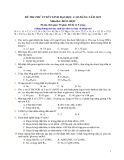 ĐỀ THI THỬ TUYỂN SINH ĐẠI HỌC, CAO ĐẲNG NĂM 2011 Môn thi : HÓA HỌC  