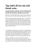 Tập thiền để kéo dài tuổi thanh xuân