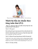  Mách bà bầu ăn chuẩn theo từng tuần thai (P.2)