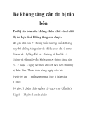 Bé không tăng cân do bị táo bón
